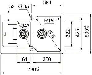 Мойка кухонная Franke Urban UBG 651-78 бежевый 114.0595.467 Мойка кухонная Franke Urban UBG 651-78 бежевый 114.0595.467, 2