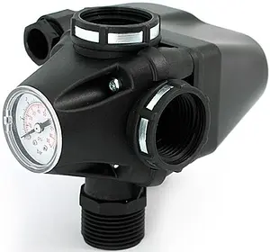 Реле давления с манометром и 3-х выводным штуцером Uni-Fitt PM5-3W 262D0105 Реле давления с манометром и 3-х выводным штуцером Uni-Fitt PM5-3W 262D0105, 1