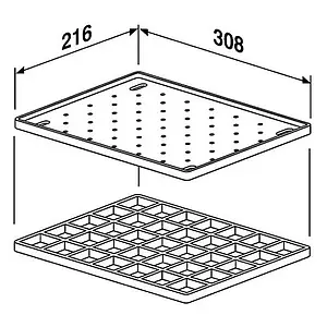 Набор решёток и крючков для раковины Sanit  черный 60.006.00..0000, 2