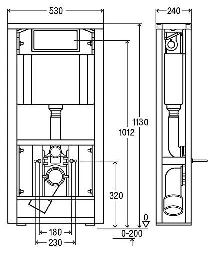 Инсталляция для подвесного унитаза отдельностоящая Viega 8139 587963