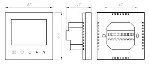 Проводной комнатный терморегулятор двухконтурный НО/НЗ 230В Valtec белый VT.AC634.1.0, 2