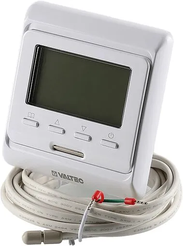 Проводной комнатный терморегулятор НО/НЗ 230В Valtec белый VT.AC709.0.0