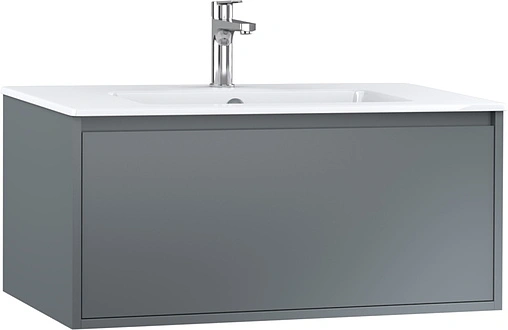 Тумба-умывальник подвесная ISVEA Pro 90 серый 21MGS071091I+10SL50091SV