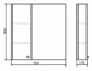 Шкаф-зеркало Comforty Неаполь 80 белый 00004147561CF Шкаф-зеркало Comforty Неаполь 80 белый 00004147561CF, 2