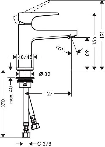 Смеситель для раковины Hansgrohe Metropol 100 хром 32500000 Смеситель для раковины Hansgrohe Metropol 100 хром 32500000