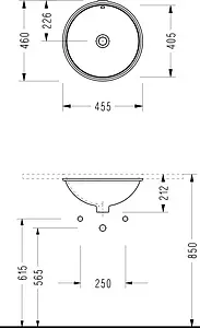 Раковина Serel 45 белый 0591 Раковина Serel 45 белый 0591, 2