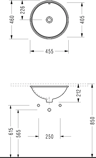 Раковина Serel 45 белый 0591 Раковина Serel 45 белый 0591