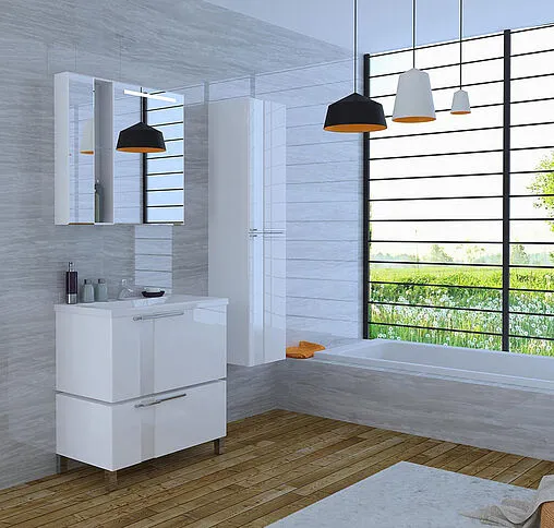 Шкаф-пенал подвесной Aquaton Марко 35 белый 1A181203MO010