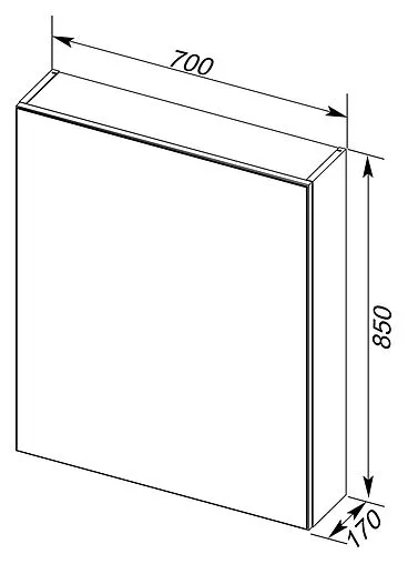 Шкаф-зеркало Aquanet Алвита 70 сливочный 183976