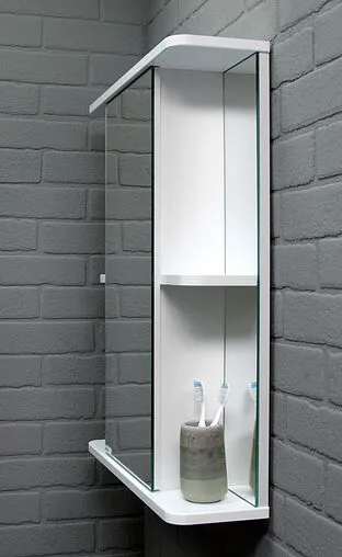 Шкаф-зеркало Айсберг Норма 2-55 L белый DA1609HZ