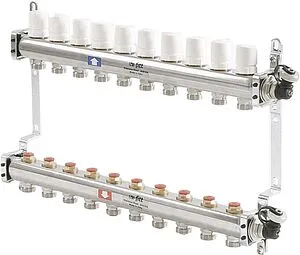 Группа коллекторная распределительная 10 отводов 1"в/в x ¾"ек Uni-fitt 451I4310 Группа коллекторная распределительная 10 отводов 1"в/в x ¾"ек Uni-fitt 451I4310, 3