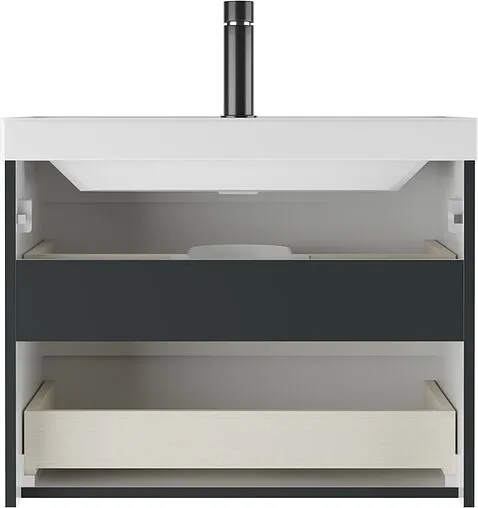 Тумба-умывальник подвесная Домино Tower 70 графит DT2501T+4670142930037