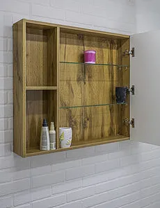 Шкаф-зеркало Домино Craft 100 дуб вотан DCr2206HZ, 5