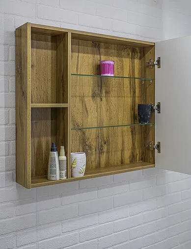 Шкаф-зеркало Домино Craft 100 дуб вотан DCr2206HZ