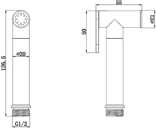Гигиенический душ WHITECROSS Y chrome хром BIDETTA-CR