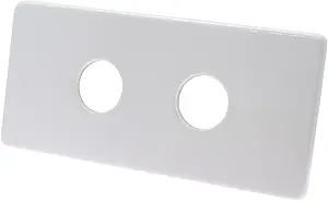 Двойная розетка с маскировочными трубками 50мм Schlosser белый 603000097.06 Двойная розетка с маскировочными трубками 50мм Schlosser белый 603000097.06, 4