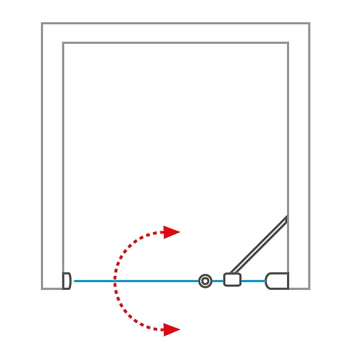 Дверь в нишу 1200мм прозрачное стекло Roltechnik Tower Line TDN1/1200 726-1200000-01-02