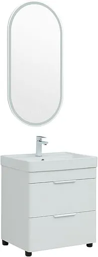 Тумба под умывальник напольная Aquanet Ирис new 60 белый глянец 00310152