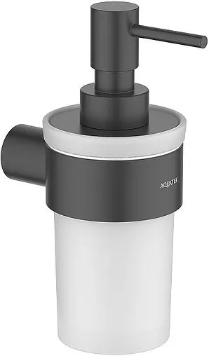 Дозатор для жидкого мыла Aquatek Лира чёрный/белый AQ4405MB