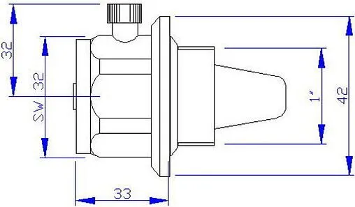 Воздухоотводчик автоматический 1&quot;н правый Valtec VT.501.D.06