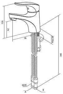 Смеситель для раковины Am.Pm Joy хром F8502100 Смеситель для раковины Am.Pm Joy хром F8502100, 2