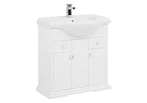 Тумба под умывальник напольная Aquanet Классик 80 белый 00200883, 1