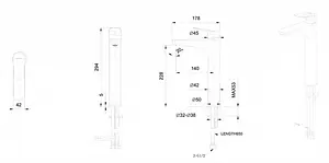 Смеситель для раковины Bravat Rhein чёрный матовый F1429564BW-A-ENG Смеситель для раковины Bravat Rhein чёрный матовый F1429564BW-A-ENG, 2