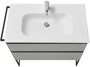 Тумба-умывальник подвесная Roca Domi 80 серый матовый ZRU9307874+ Тумба-умывальник подвесная Roca Domi 80 серый матовый ZRU9307874+, 3