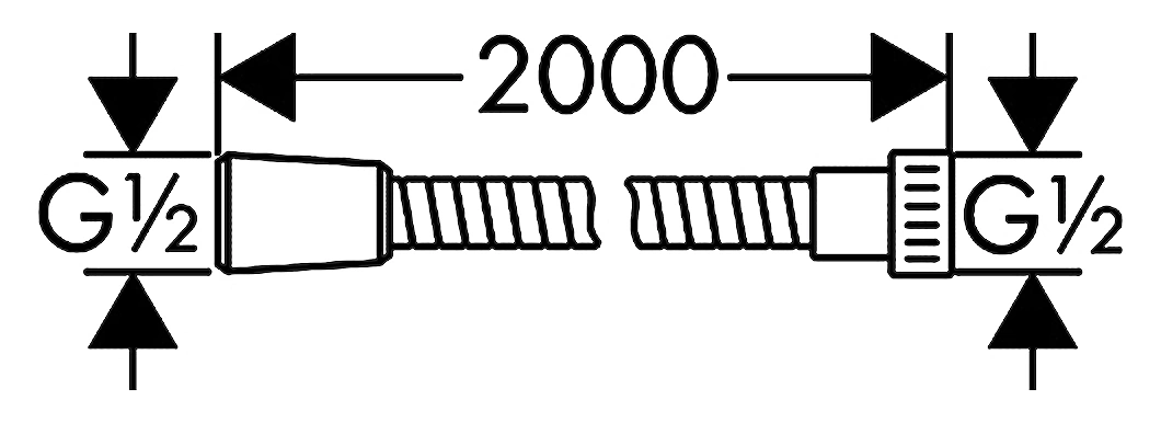 Шланг для душа Hansgrohe Metaflex 200см хром 28264000