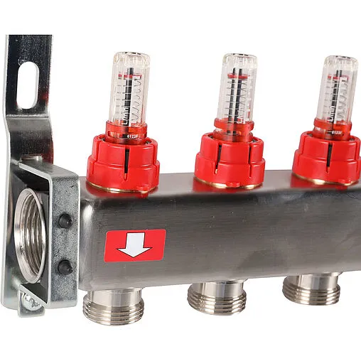 Группа коллекторная с расходомерами 11 отводов 1&quot;в/в x ¾&quot;ек Rommer RMS-1200-000011