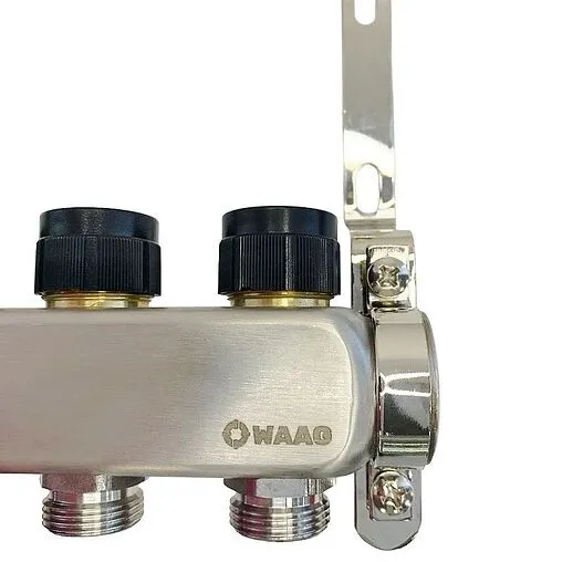 Группа коллекторная без расходомеров 5 отводов 1&quot;в/в x ¾&quot;ек WAAG WG.588.0605