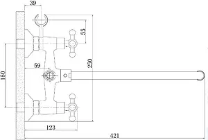 Смеситель для ванны с длинным изливом Rossinka хром G02-84 Смеситель для ванны с длинным изливом Rossinka хром G02-84, 2