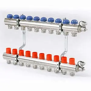 Группа коллекторная без расходомеров 10 отводов 1&quot;в/в x ¾&quot;ек Uni-fitt 441E4310, 2