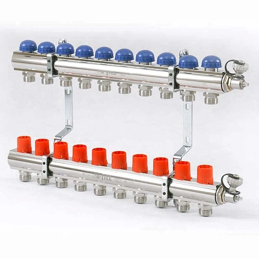 Группа коллекторная без расходомеров 10 отводов 1&quot;в/в x ¾&quot;ек Uni-fitt 441E4310