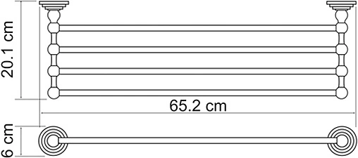 Полка для полотенец Wasserkraft Isar тёмная бронза 7311