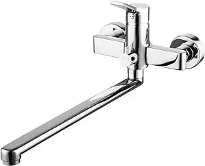 Смеситель для ванны с длинным изливом SMARTsant Эдванс хром SM273502AA Смеситель для ванны с длинным изливом SMARTsant Эдванс хром SM273502AA, 1