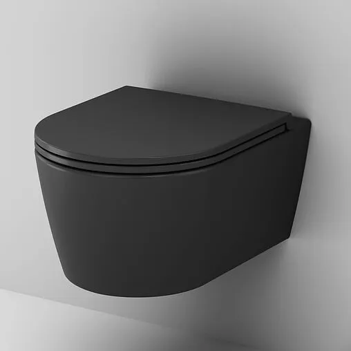 Унитаз подвесной безободковый Am.Pm Func FlashClean черный матовый C8F1700MBSC