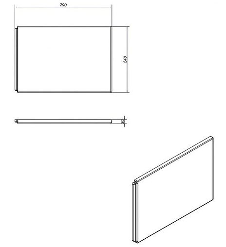 Панель для ванны боковая Cersanit Virgo 80 белый P-PB-VIRGO*80