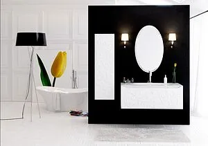 Шкаф-пенал подвесной Clarberg Elegance П4м белый матовый EL0504 Шкаф-пенал подвесной Clarberg Elegance П4м белый матовый EL0504, 3