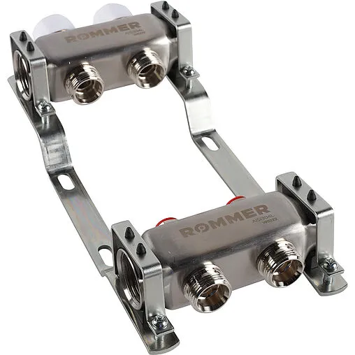 Группа коллекторная без расходомеров 2 отвода 1&quot;в/в x ¾&quot;ек Rommer RMS-3200-000002