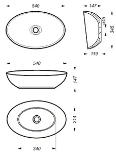 Раковина Sanita Luxe Ringo Cut 54 белый WB.CT/Ringo/54-N.Cut/WHT.G/S1, 2