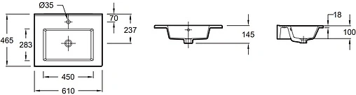 Раковина Jacob Delafon Ola 60 белый EXSA112-00