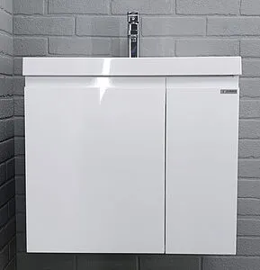 Тумба под умывальник подвесная Домино Graffo 60 белый DGr2405T, 4