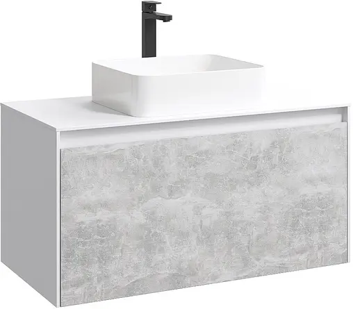 Тумба под умывальник подвесная Aqwella Mobi 100 белый MOB0110W