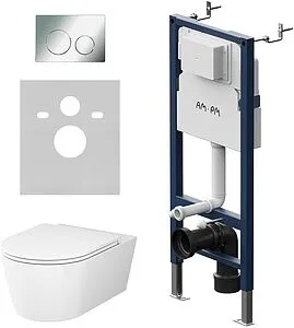 Комплект 6 в 1 Am.Pm Func FlashClean IS90151.8F1701 с кнопкой хром глянцевый, 3