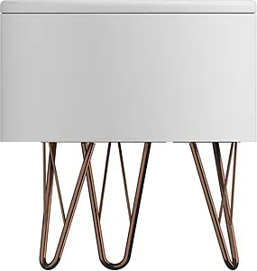 Пуфик Isvea Rosa 40 белый/бронза 21RA9001040I, 1