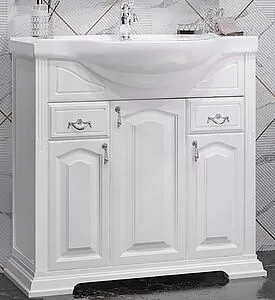 Тумба-умывальник напольный Opadiris Риспекто 85 белый матовый 00-00006704+1WH110265, 1