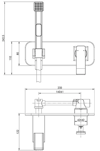 Гигиенический душ со смесителем Lemark Contest хром/белый LM5819CW