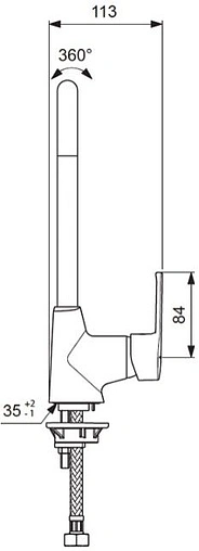 Смеситель для кухни Vidima Uno хром BA242AA
