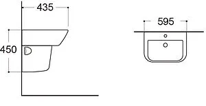 Полупьедестал Aquatek белый AQ5441-00 Полупьедестал Aquatek белый AQ5441-00, 2